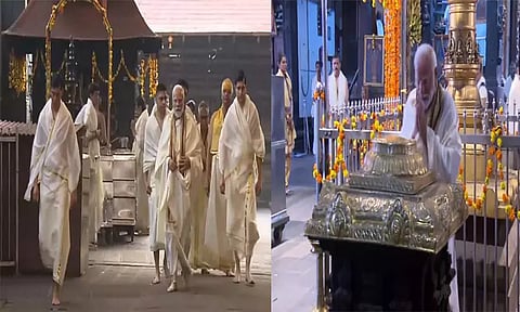 குருவாயூர் கோவிலில் பிரதமர் மோடி சாமி தரிசனம்