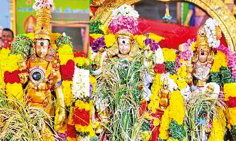 மதுரையில் இன்று தை தெப்பத்திருவிழா... கோலாகலமாக நடைபெற்ற கதிர் அறுப்பு உற்சவம்