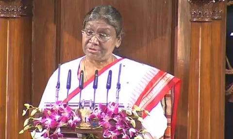 புதிய நாடாளுமன்றத்தில் முதல் முறையாக உரையாற்றுகிறார் திரவுபதி முர்மு