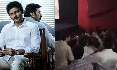 தியேட்டருக்குள் மோதிக்கொண்ட பவன் கல்யான் - ஜெகன் மோகன் ரெட்டி தொண்டர்கள்... ஐதராபாத்தில் பரபரப்பு