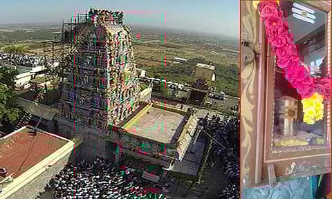 சிவன்மலை ஆண்டவன் உத்தரவு பெட்டியில் நெல்