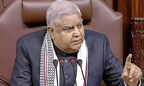 காங்கிரஸ் எம்.பி.க்களின் அமளியால் ஜெக்தீப் தன்கர் வேதனை