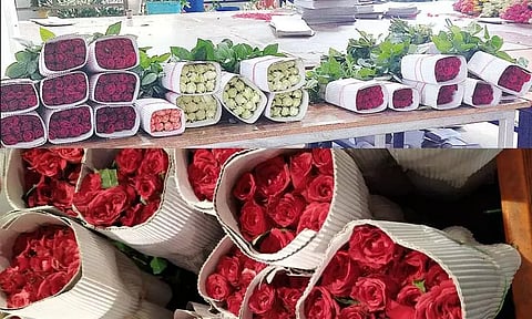 காதலர் தினம்: விற்பனைக்கு குவியும் ரோஜா பூக்கள் - விலை உயர்வு