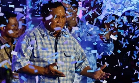 இந்தோனேசியா தேர்தல்: வெற்றி பெற்றதாக அறிவித்துக் கொண்ட பிரபோவோ