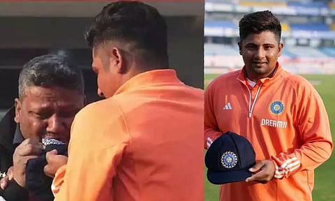 சர்வதேச டெஸ்ட் போட்டியில் சர்பராஸ் கான் அறிமுகம்...ஆனந்த கண்ணீர் விட்ட தந்தை