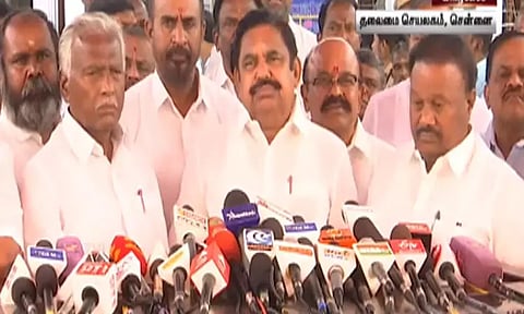 நான் எழுப்பிய கேள்விகள் எதற்கும் முதல்-அமைச்சர் பதில் அளிக்கவில்லை: எடப்பாடி பழனிசாமி பேட்டி