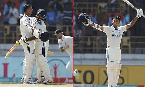 ராஜ்கோட் டெஸ்ட்: இங்கிலாந்து வெற்றி பெற இமாலய இலக்கு நிர்ணயித்த இந்தியா