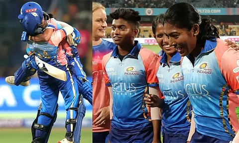 கடைசி பந்தில் சிக்சர் பறக்கவிட்டு அசத்திய சஜனா: கனா படத்தில் நடித்தவரா இவர்..?