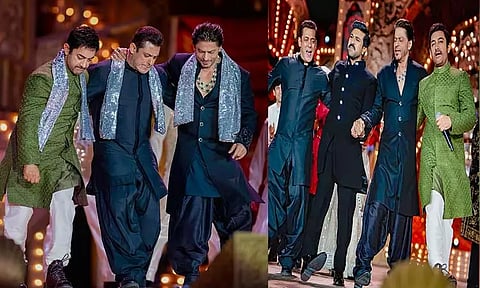 அம்பானி வீட்டு திருமணம்: நாட்டு ...நாட்டு... பாடலுக்கு நடனம் ஆடிய பாலிவுட் கான்கள்