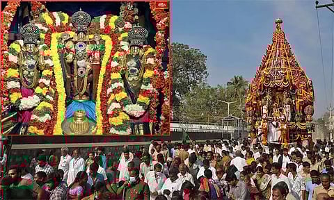 திருப்பதி: சீனிவாசமங்காபுரம் கல்யாண வெங்கடேஸ்வரர் கோவில் தேரோட்டம்