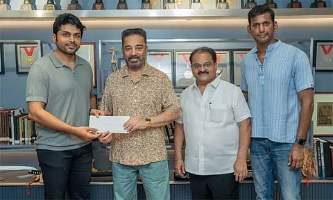 தென்னிந்திய நடிகர் சங்க கட்டிடத்திற்கு ரூ.1 கோடி நிதி வழங்கினார் கமல்ஹாசன்