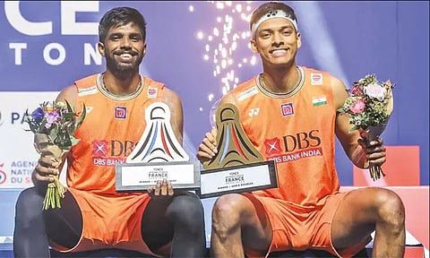 பிரெஞ்சு ஓபன் பேட்மிண்டன்: சாய்ராஜ்- சிராக் ஷெட்டி ஜோடி 'சாம்பியன்'