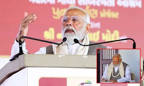 சபர்மதி ஆசிரம பார்வையாளர் புத்தகத்தில் பிரதமர் மோடி எழுதிய விசயங்கள் என்ன?