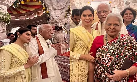 அயோத்தி ராமர் கோயிலுக்குச் சென்ற நடிகர் ராம்சரண் மனைவி