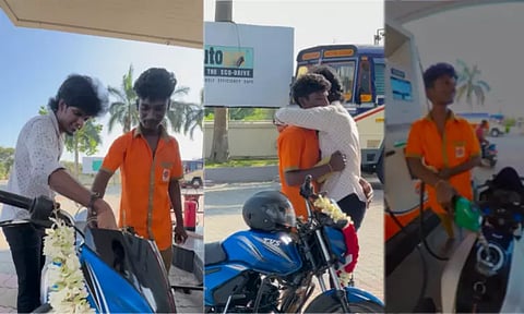 'சைக்கிள் வாங்கக்கூட வழியில்லை' - பெட்ரோல் பங்க் ஊழியருக்கு பைக் பரிசளித்த நடிகர் பாலா