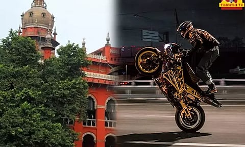 பைக் சாகசத்தில் ஈடுபடுவோரை சீர்திருத்த நடவடிக்கை எடுக்க வேண்டும்: சென்னை ஐகோர்ட்டு