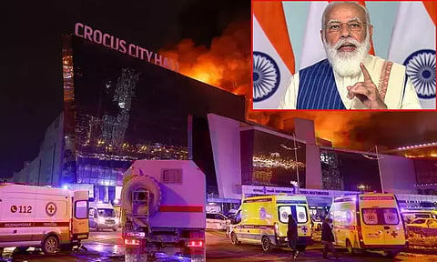 ரஷிய பயங்கரவாத தாக்குதல் - பிரதமர் மோடி கண்டனம்