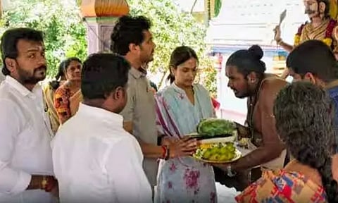 கல்யாண சுந்தரேஸ்வரர் கோவிலில் ரஜினி மகள் சாமி தரிசனம்