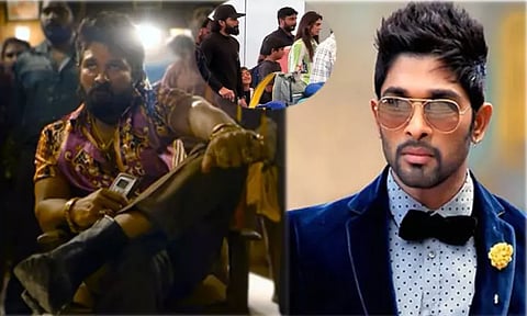 அல்லு அர்ஜுன் சிலை திறப்பு விழா- குடும்பத்தோடு சென்ற அல்லு அர்ஜுன்