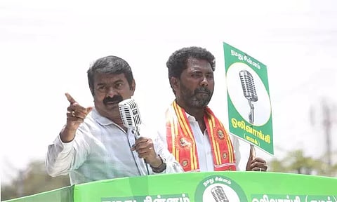 பணம் கொடுத்து வாக்கு வாங்கும் நிலை வந்தால் வேளாண்மை செய்ய சென்றுவிடுவோம் - தென்காசியில் சீமான் பேச்சு