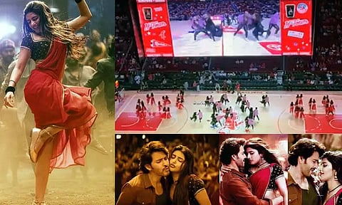 என்.பி.ஏ. கூடைப்பந்து போட்டியில் குர்ச்சி மடத்தபெட்டி பாடலுக்கு குத்தாட்டம் - வீடியோ வைரல்