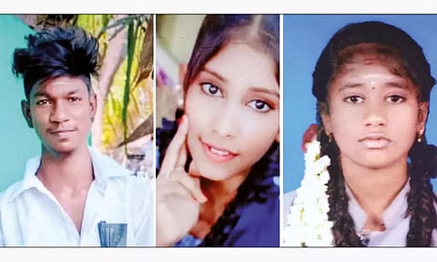 பொங்கலூர் அருகே பரிதாபம்: 2 மாணவிகள் உள்பட 3 பேர் நீரில் மூழ்கி பலி