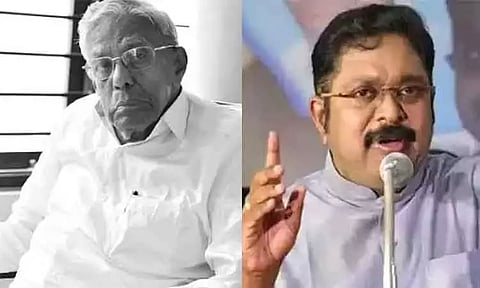 'உழைப்பு, விடாமுயற்சிக்கு எடுத்துக்காட்டாக திகழ்ந்தவர் ஆர்.எம்.வீரப்பன்' - டி.டி.வி.தினகரன் இரங்கல்