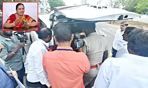 பிரேமலதா விஜயகாந்த் காரில் தேர்தல் பறக்கும் படையினர் சோதனை