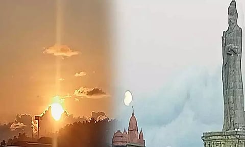 ஒரே நேரத்தில் சூரியன் மறைவு-சந்திரன் உதயம்: குமரியில் இன்று அபூர்வ காட்சி