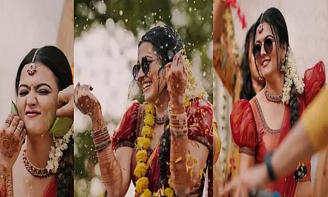 கல்யாணக் கொண்டாட்டத்தில் 'டாடா' பட நாயகி அபர்ணாதாஸ்