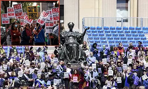 இஸ்ரேல்-ஹமாஸ் போர்.. அமெரிக்க பல்கலைக்கழகங்களில் தீவிரமடையும் மாணவர் போராட்டம்