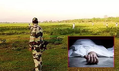தேர்தல் பணியில் ஈடுபட்ட பி.எஸ்.எப். வீரர் பஸ்சில் மர்ம மரணம்
