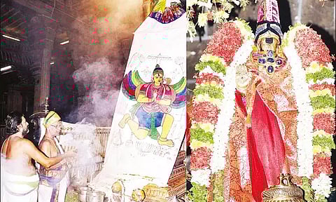 ஸ்ரீரங்கம் ரெங்கநாதர் கோவில் சித்திரை தேர்த்திருவிழா தொடங்கியது - 6-ந் தேதி தேரோட்டம்