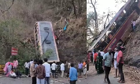 ஏற்காடு மலைப்பாதையில் தனியார் பஸ் கவிழ்ந்து விபத்து: 6 பேர் உயிரிழப்பு