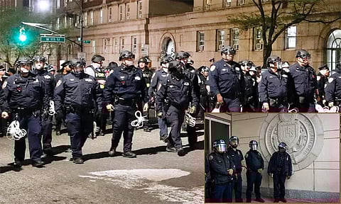 வன்முறை போராட்டம் எதிரொலி.. அமெரிக்க கல்லூரிகளில் கலவர தடுப்பு போலீஸ் குவிப்பு