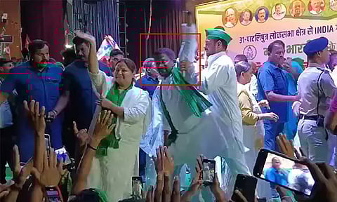 பீகார்: மேடையில் தொண்டரை தள்ளி விட்ட தேஜ் பிரதாப்; வைரலான வீடியோ