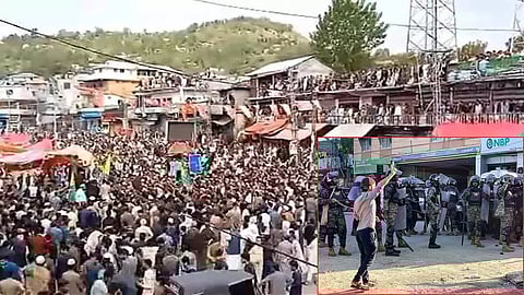 பாகிஸ்தான் ஆக்கிரமிப்பு காஷ்மீரி அத்தியாவசிய பொருட்களின் விலை உயர்வை கண்டித்து நடந்த போராட்டத்தின்போது பாதுகாப்பு படையினர் துப்பாக்கி சூடு நடத்தினர்.