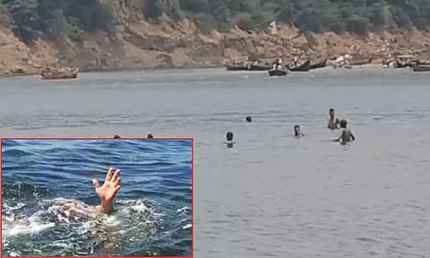 seven drowned in Narmada river