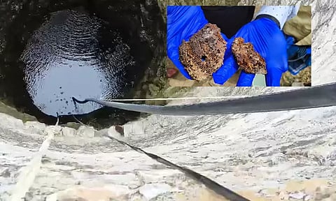 குடிநீர் கிணற்றில் மனித மலம் கலக்கப்பட்டதாக எழுந்த புகாரில் அது தேன் அடை என்பது உறுதி