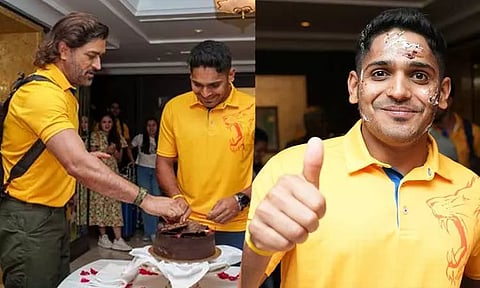 துஷார் தேஷ்பாண்டேவின் பிறந்தநாளை கொண்டாடிய சென்னை அணியினர்