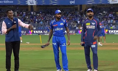 லக்னோ அணிக்கு எதிராக டாஸ் வென்ற மும்பை பந்துவீச்சு தேர்வு