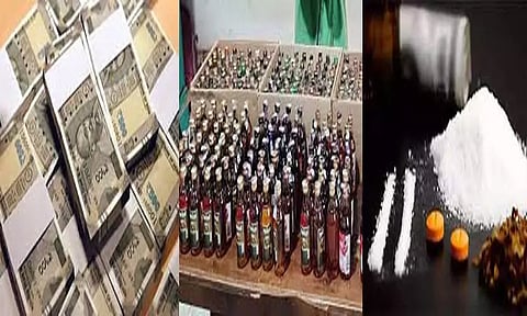 ஜம்மு காஷ்மீரில் ரூ.95 கோடி மதிப்பிலான ரொக்கம், மது, போதைப்பொருள் பறிமுதல்