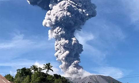 Mount Ibu volcano erupted in tamil