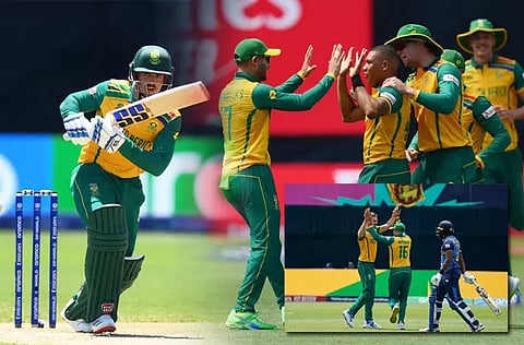 டி20 உலகக்கோப்பை கிரிக்கெட்: இலங்கை அணியை வீழ்த்திய தென் ஆப்பிரிக்கா