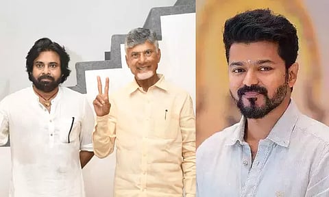 சந்திரபாபு நாயுடு, பவன் கல்யாணுக்கு த.வெ.க. தலைவர் விஜய் வாழ்த்து