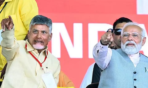 பா.ஜ.க. தலைமையிலான கூட்டணியில்தான் உள்ளோம் - சந்திரபாபு நாயுடு