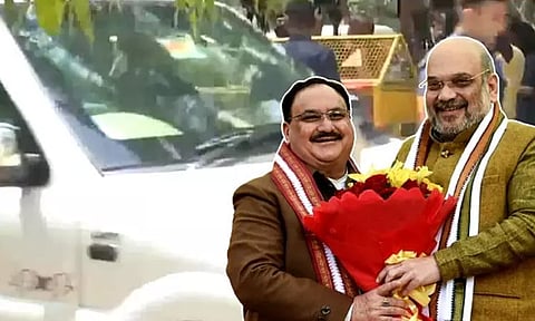 டெல்லியில் ஜே.பி.நட்டாவுடன் அமித்ஷா ஆலோசனை