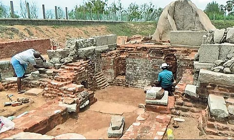 unearthed Saluvankuppam Murugan Temple
