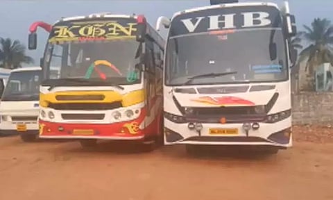 வெளி மாநில பதிவு எண் கொண்ட ஆம்னி பஸ்கள் தமிழகத்தில் இயங்க நாளை முதல் தடை