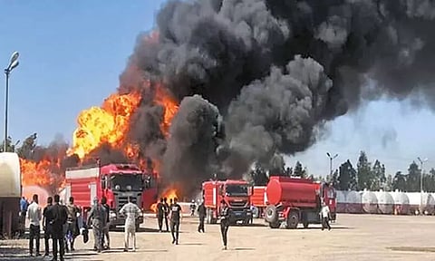 ஈராக்கில் எண்ணெய் ஆலையில் பயங்கர தீ